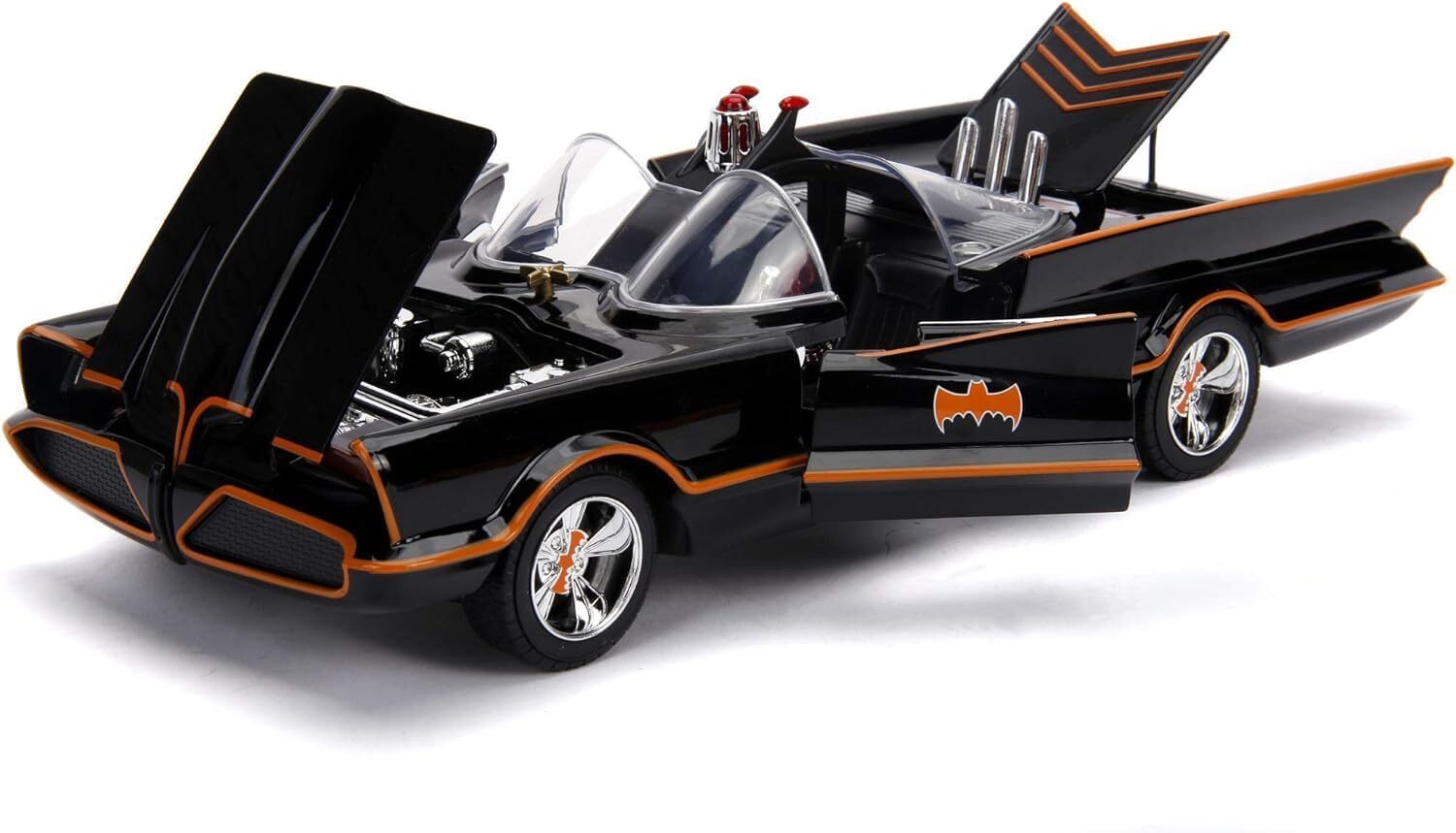 Jada Toys - Batman Classic Batmobile 1:18 with Batman & Robin Figures