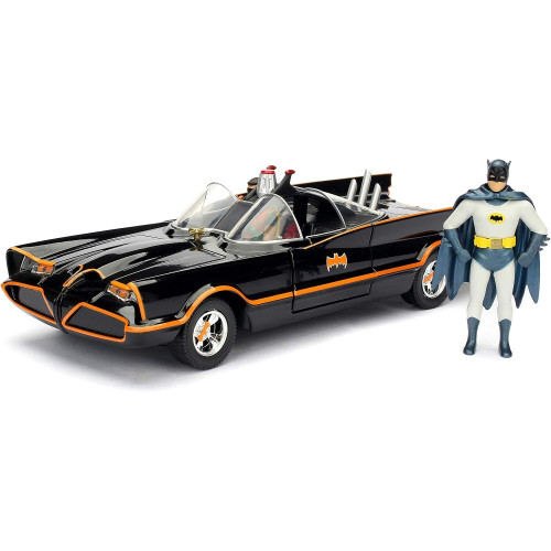 81Fc3yzYL7L._AC_SL1500_ Jada 1:24 1966 Classic TV Series Batmobile Die-Cast Car with 2.75" Batman