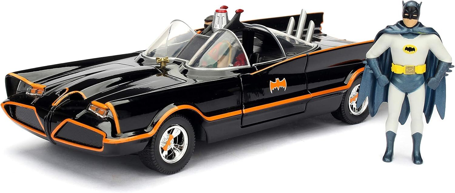 Jada 1:24 1966 Classic TV Series Batmobile Die-Cast Car with 2.75" Batman