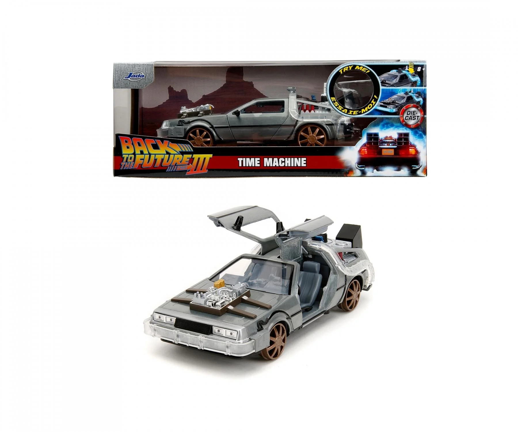 SIS-253255073-5 Jada Back To The Future III Time Machine Model Car 1:18 Scale