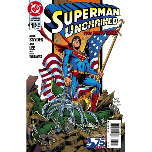 set_SMUND_Cv1_SM_Reborn_var SUPERMAN UNCHAINED #1 Comic Book 1:25 Retailer Variant DAN JURGENS DC New 52