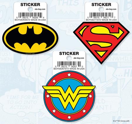 DC LOGO 3 STICKER PACK
