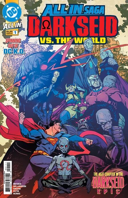0826DC0006 DC ALL IN SAGA DARKSEID VS THE WORLD #1 (ONE SHOT) CVR A SANFORD GREENE