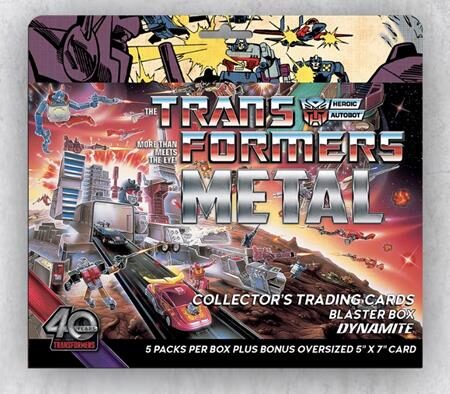 TRANSFORMERS 40TH ANNIVERSARY METAL TRADING CARDS BLASTER BOX