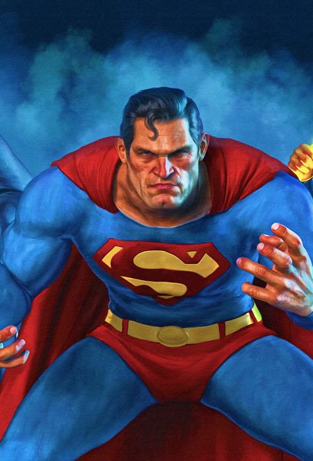 1026DC0121 JUSTICE LEAGUE UNLIMITED #26 CVR C MARK SPEARS 3-PART CONNECTING SUPERMAN CARD STOCK VAR
