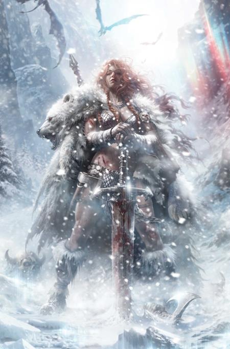 1026DE0712 RED SONJA SOLSTICE SPECIAL #1 (ONE SHOT) CVR E FRANCESCO MATTINA METAL PREMIUM VAR