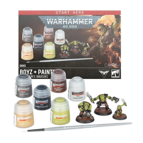 52170103001_OrksPaintsPlusSet1_0e33f2dc-fee8-4b52-b1e9-d10b69ba3641_1024x1024@2x Warhammer 40K: Orks Boyz + Paints