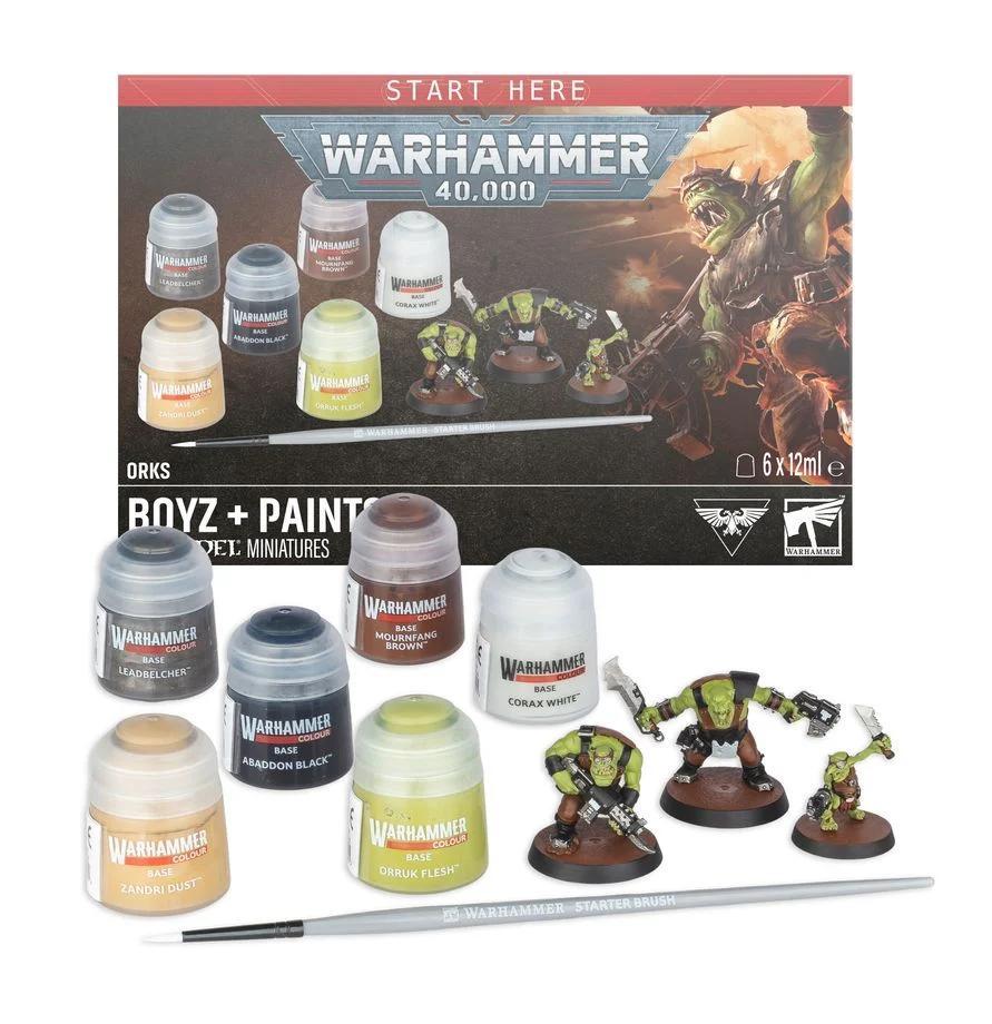 52170103001_OrksPaintsPlusSet1_0e33f2dc-fee8-4b52-b1e9-d10b69ba3641_1024x1024@2x Warhammer 40K: Orks Boyz + Paints