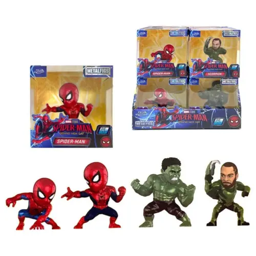 Jada Toys Marvel Spider-Man Brand New Day Wave 6 Nano Metalfigs Collectible Figure 6.5cm Premium Die-Cast Metal Featuring Spider-Man, Hulk & Scorpion